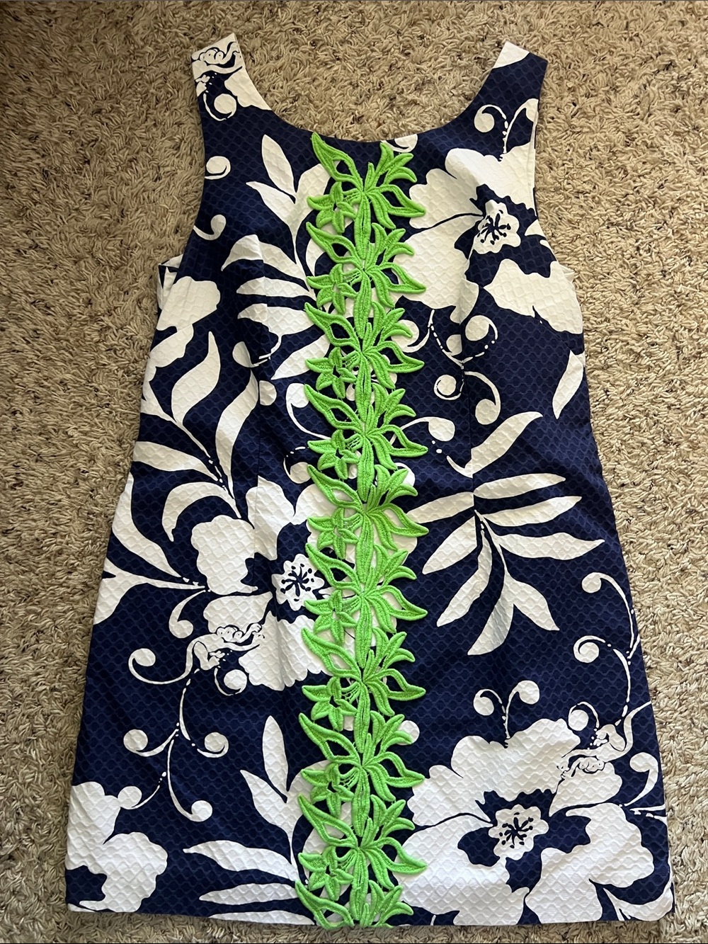 Lily Pulitzer Navy & White Floral Dress